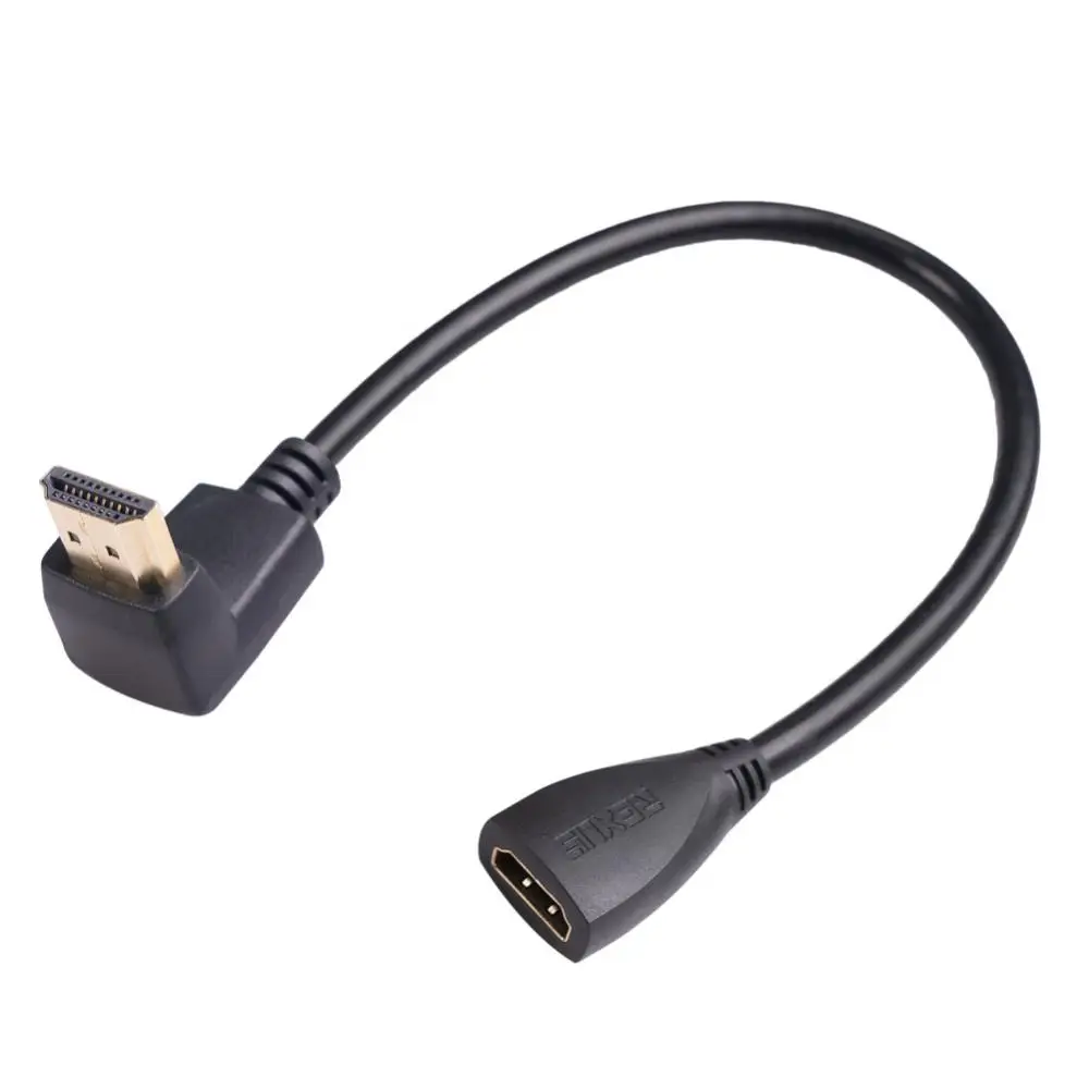 90 Degree Right Angle Elbow Adapter Cable Male To Female 4K HDMI-compatible Extension Cable For TV LCD Laptop PS3 Projector