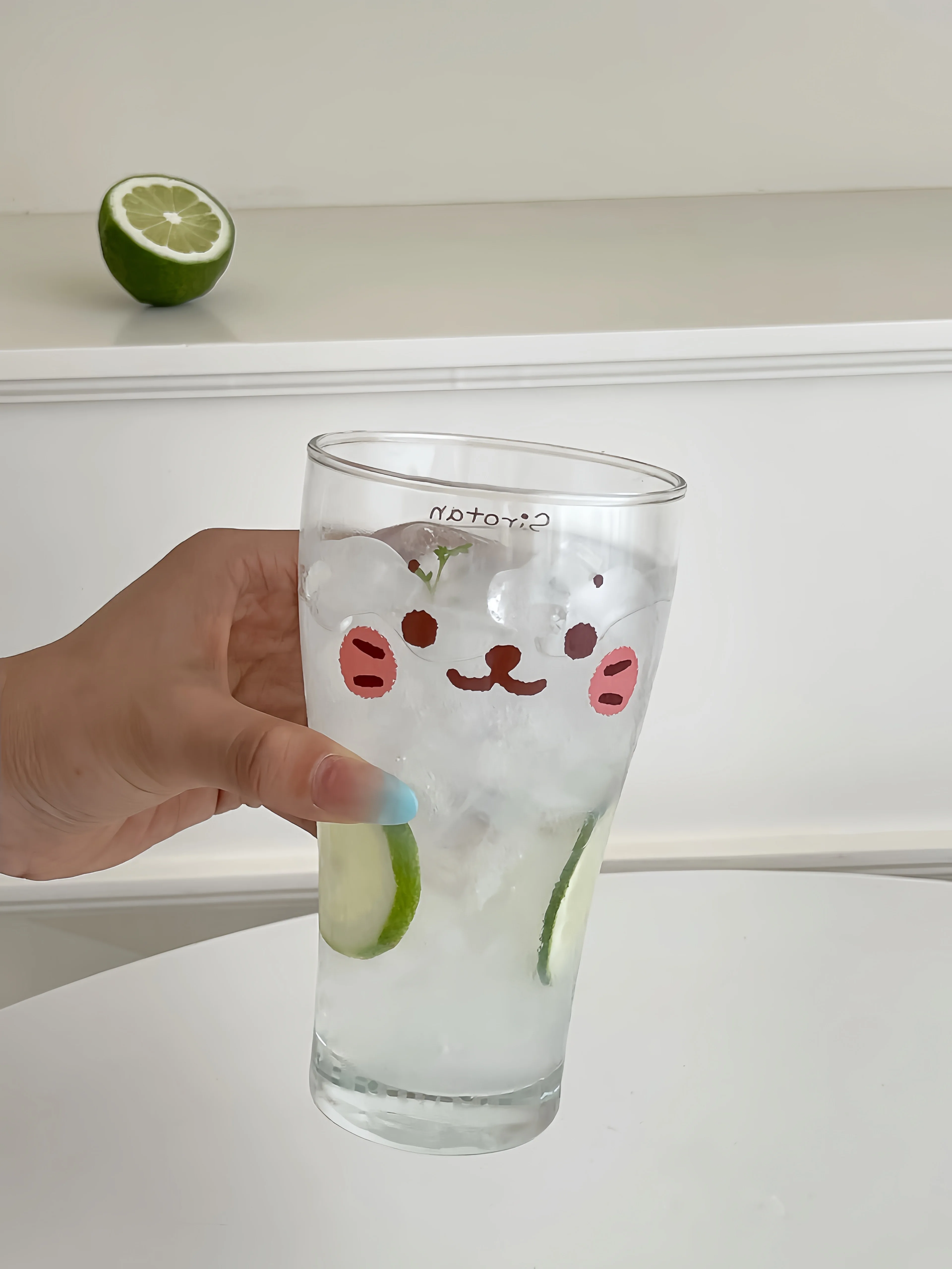 Vintage Seal Glass Cup Beer Juice Soda Milk Ice Coffee Gift Cup Antibacterial Single Layer Lead-Free round Shape China Made