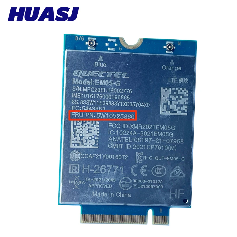 Imagem -04 - Módulo 4g Em05-g 5w10v25829 5w10v25860 5w11h85414 para Thinkpad Z13 Z16 T16 P16s Gen1 L14 L15 T14s L13 X13 Yoga P14s Gen3 Gen4