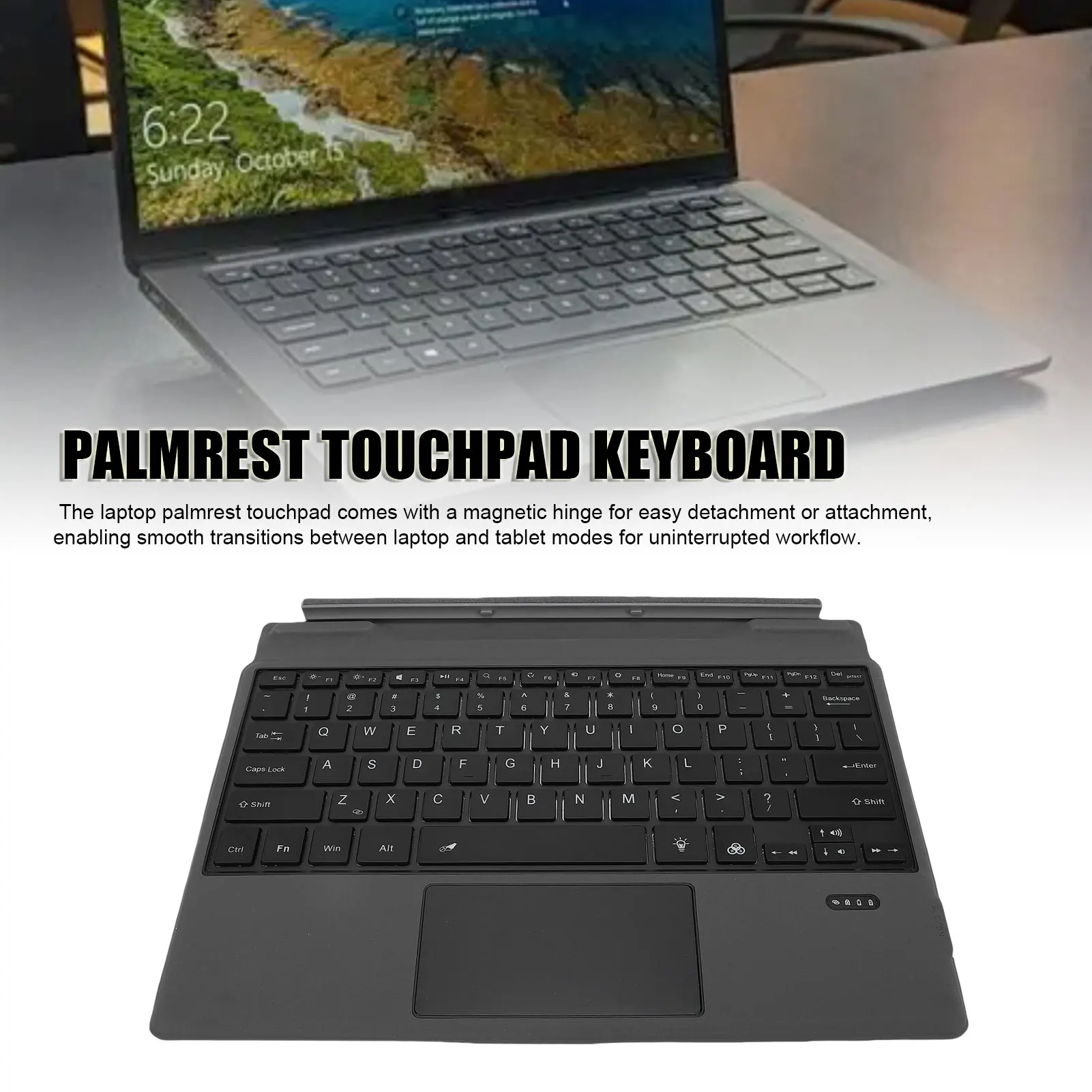 

Palmrest Touchpad Keyboard Fit for Latitude 7320 7310 Detachable K19M 0YJR01 YJR01 Tablets Palmrest Keyboard with Touchpad