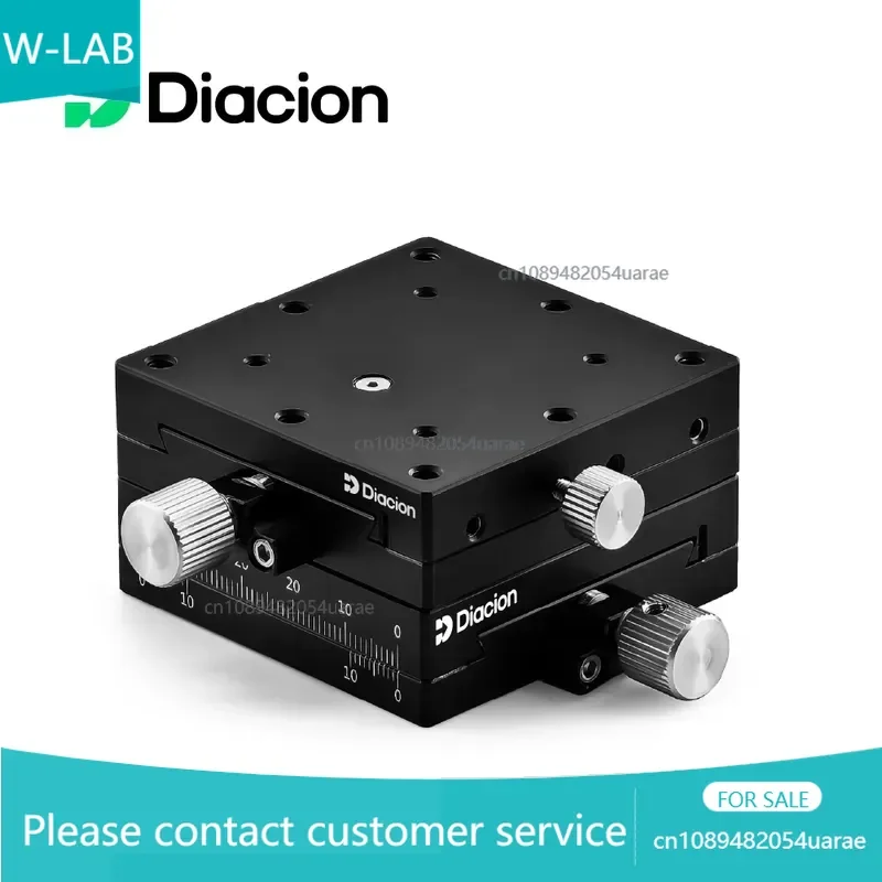 Diacion WEXY60 Optical Instruments 60*60mm Dovetail XY-axis Sliding Blocks Long Stroke Feed Screw Align Stage Manual