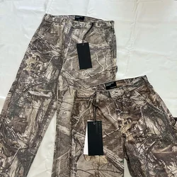 High Street ERD Camo Pants Men Distressed Washed Jeans Casual Cargo Pant Men Trouser Y2k High Quality Jean