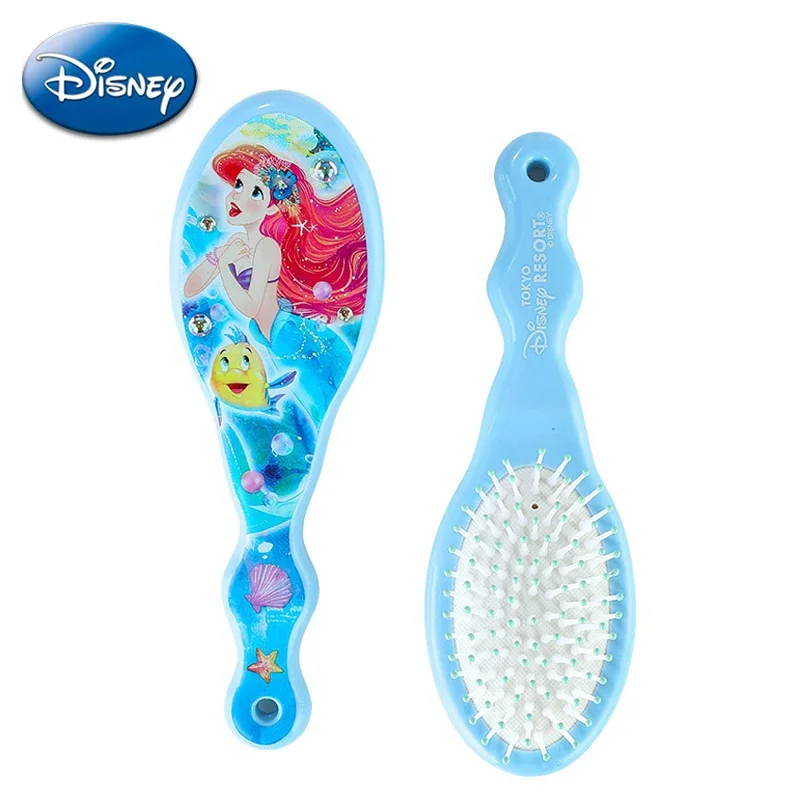 Disney Princess Ariel Air Cushion Combs Cartoon Figures Blue Non-slip Massage Haircare Hairdressing Tool Hair Brush Girls Gifts