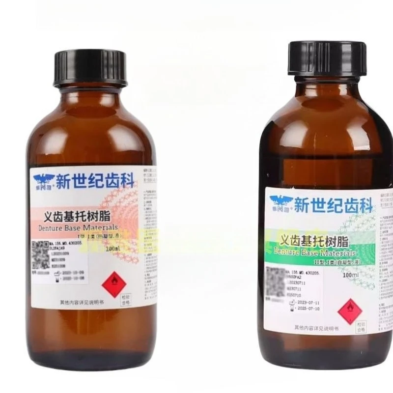 100ML Odontoiatria Nuovo Secolo Protesi Base Resina Impostazione a Caldo/Auto Impostazione Vassoio Dentale Acqua Materiali da Laboratorio