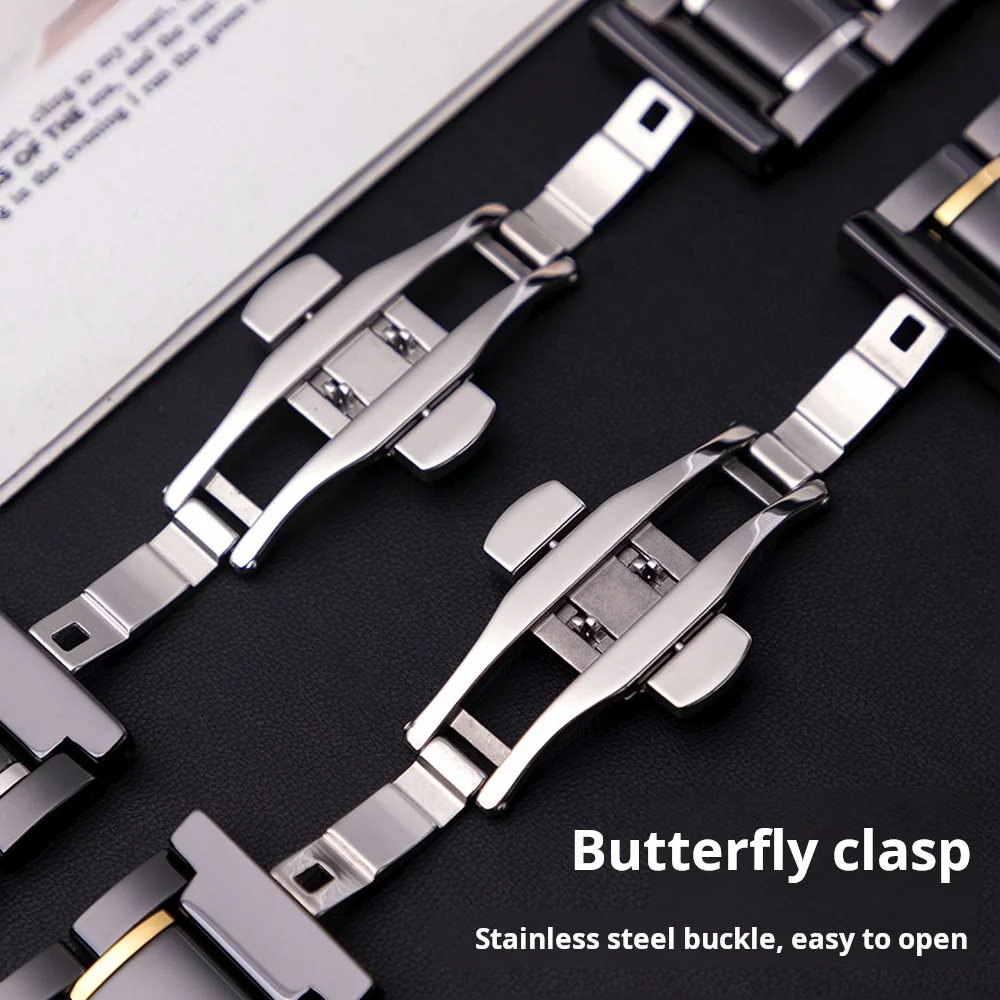 男性と女性のためのスマートスチールストラップ,Huaweiウォッチ,gt,gt2,3,gt4,gt5,41,46mm,samsung galaxy 3,4,5