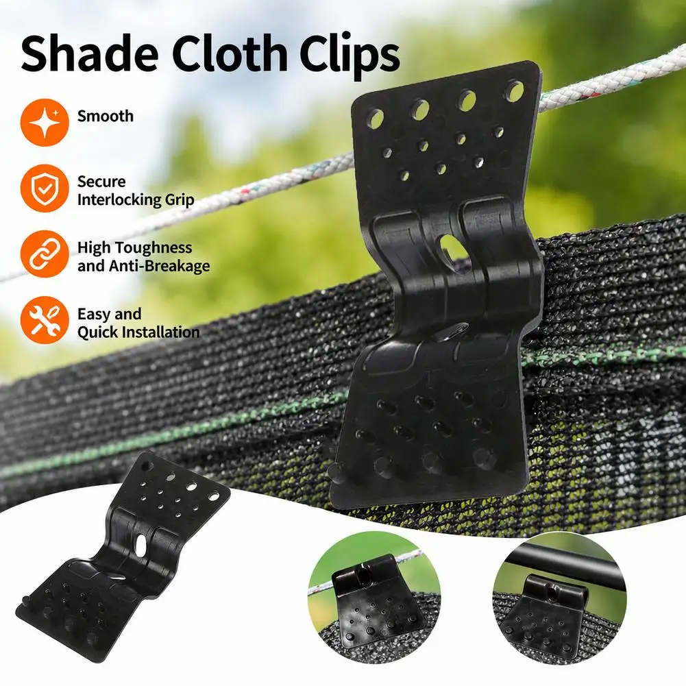 50Pcs Sun Shade Net Clips Butterfly Type Greenhouse Film Clip Garden Agriculture Tools Anti-hail Net Hook Instant Grommet