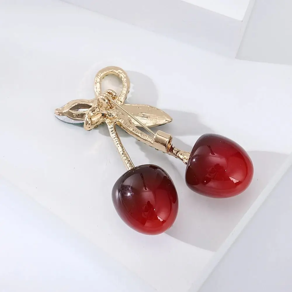 Delicious Beauty Fruits Pins Cherry Aluminium Alloy Cherry Brooches Brooch Pins Gifts