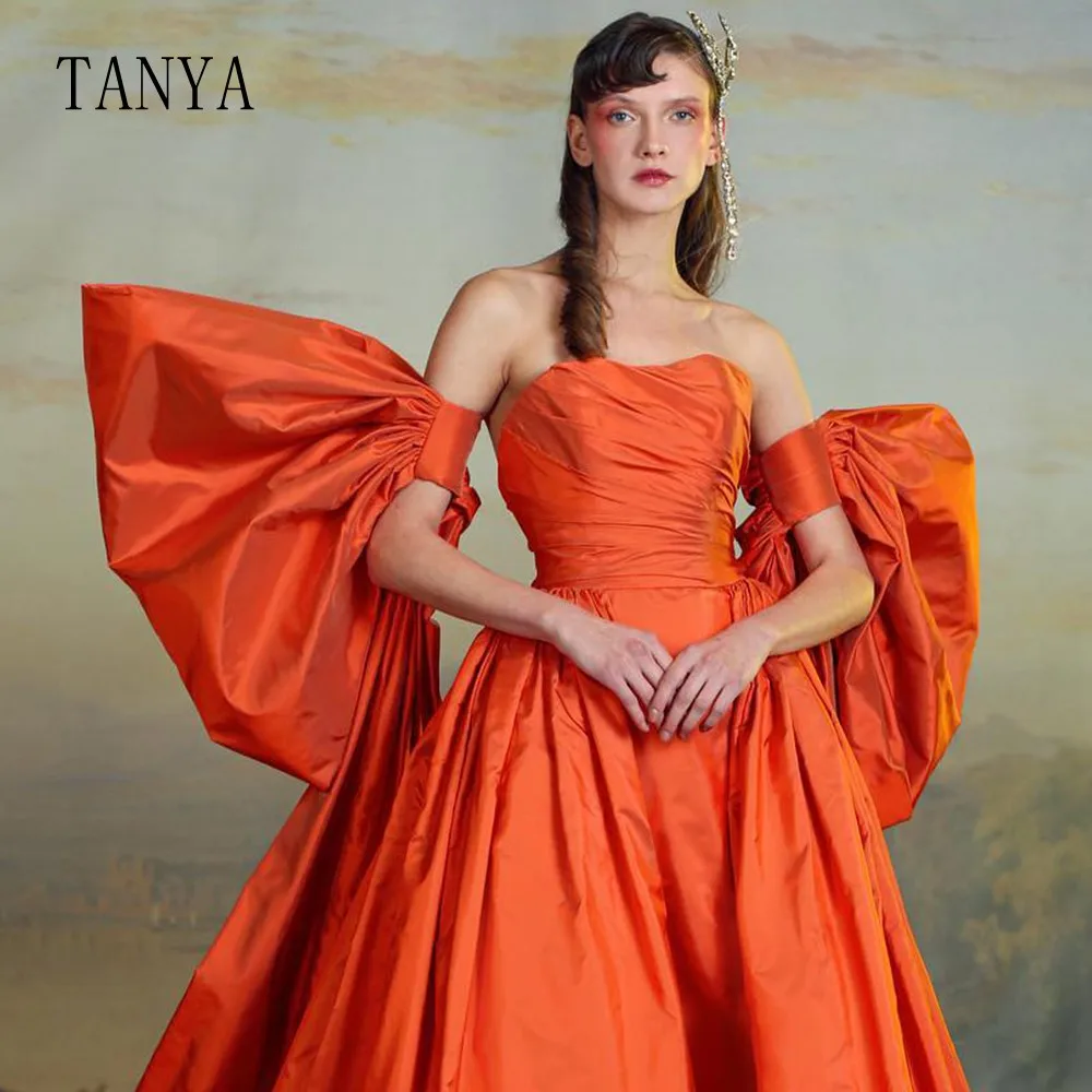 

TANYA Taffeta Big Bow Detachable Sleeves With Long Ribbon,Fashion Arm Band ,Wedding Accessories Chic