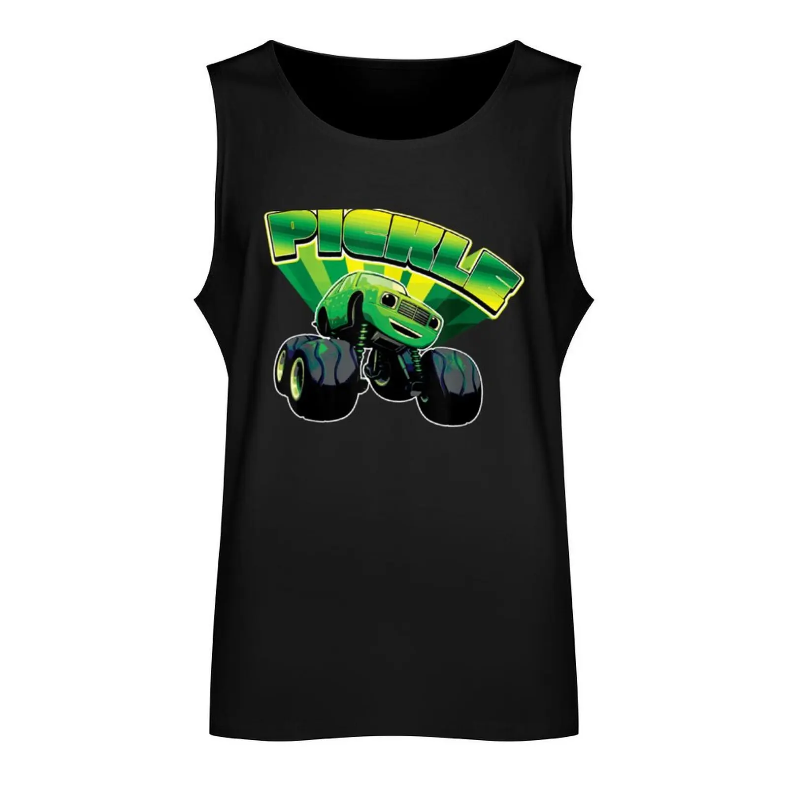 Blaze and the Monster Machines Pickle Badge 1 Tank Top Men's tops gym t shirt men