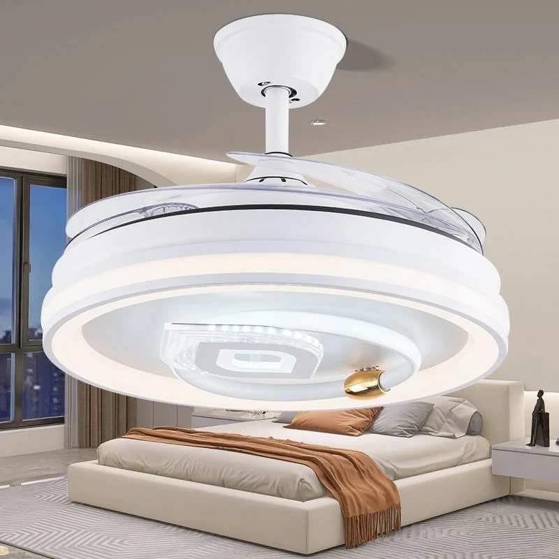

High-end, luxury, intelligent voice fan light, dining room, living room, bedroom, modern, Nordic ceiling fan light