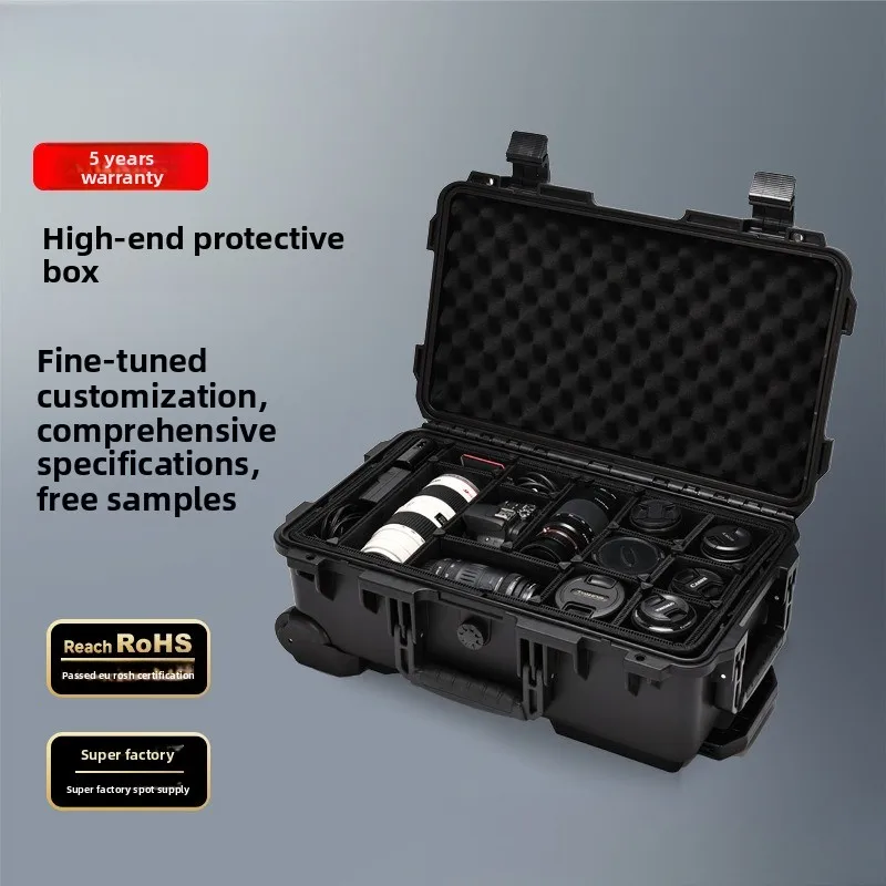 Multifunctional Plastic Equipment Safety Case, Portable Handheld Tool Storage Box for Hard Disk and Instrument Meter Protection