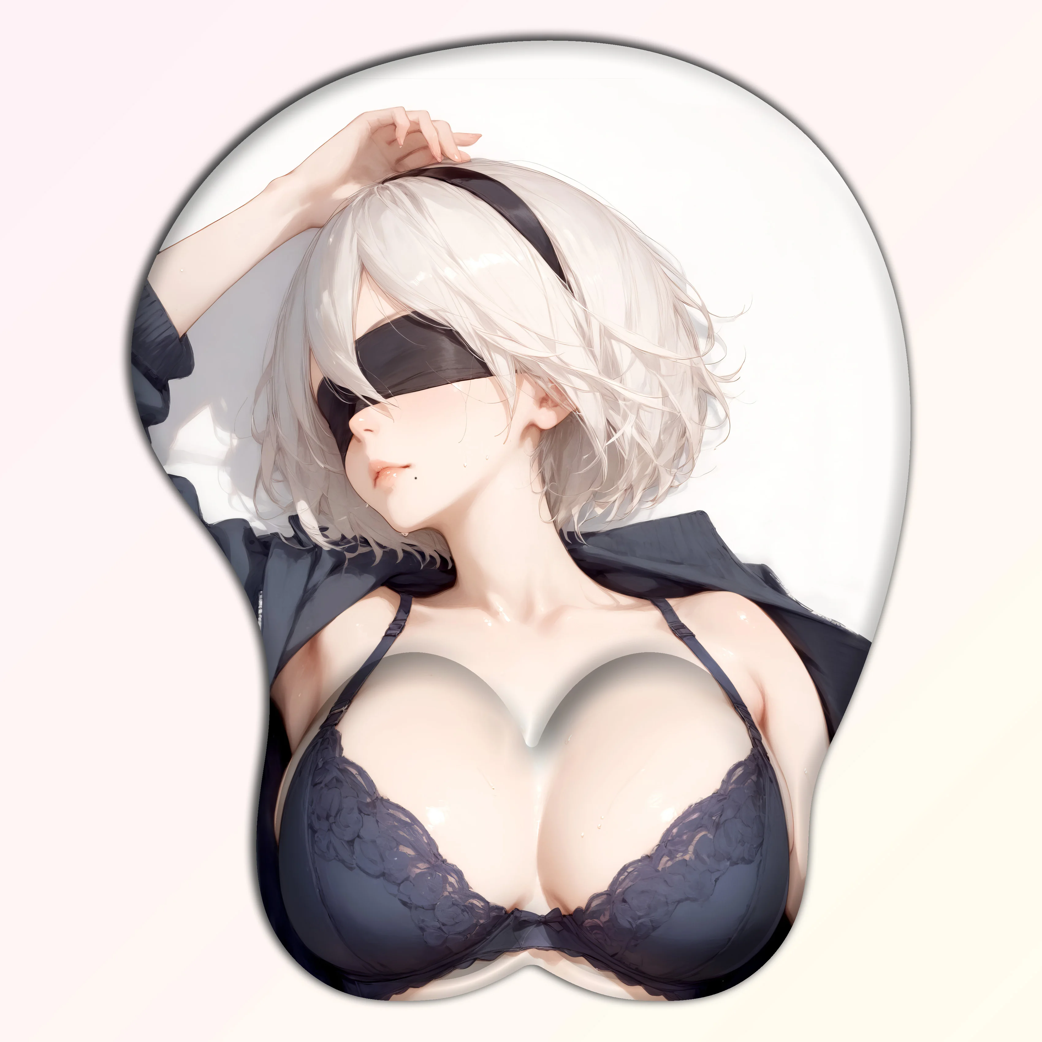

2B Nier аниме мультфильм красота 3D коврик для мыши эргономичная силиконовая поддержка запястья противоскользящий игровой коврик из лайкры аксессуары для ноутбуков
