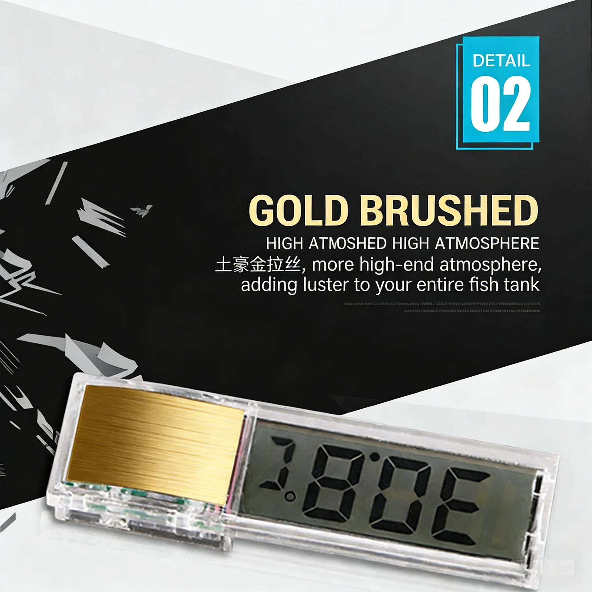 1 PC Magnetic Reptile Thermometer LCD Digital Display Temperature Humidity Meter Suitable for Temperature Measurement Aquariums