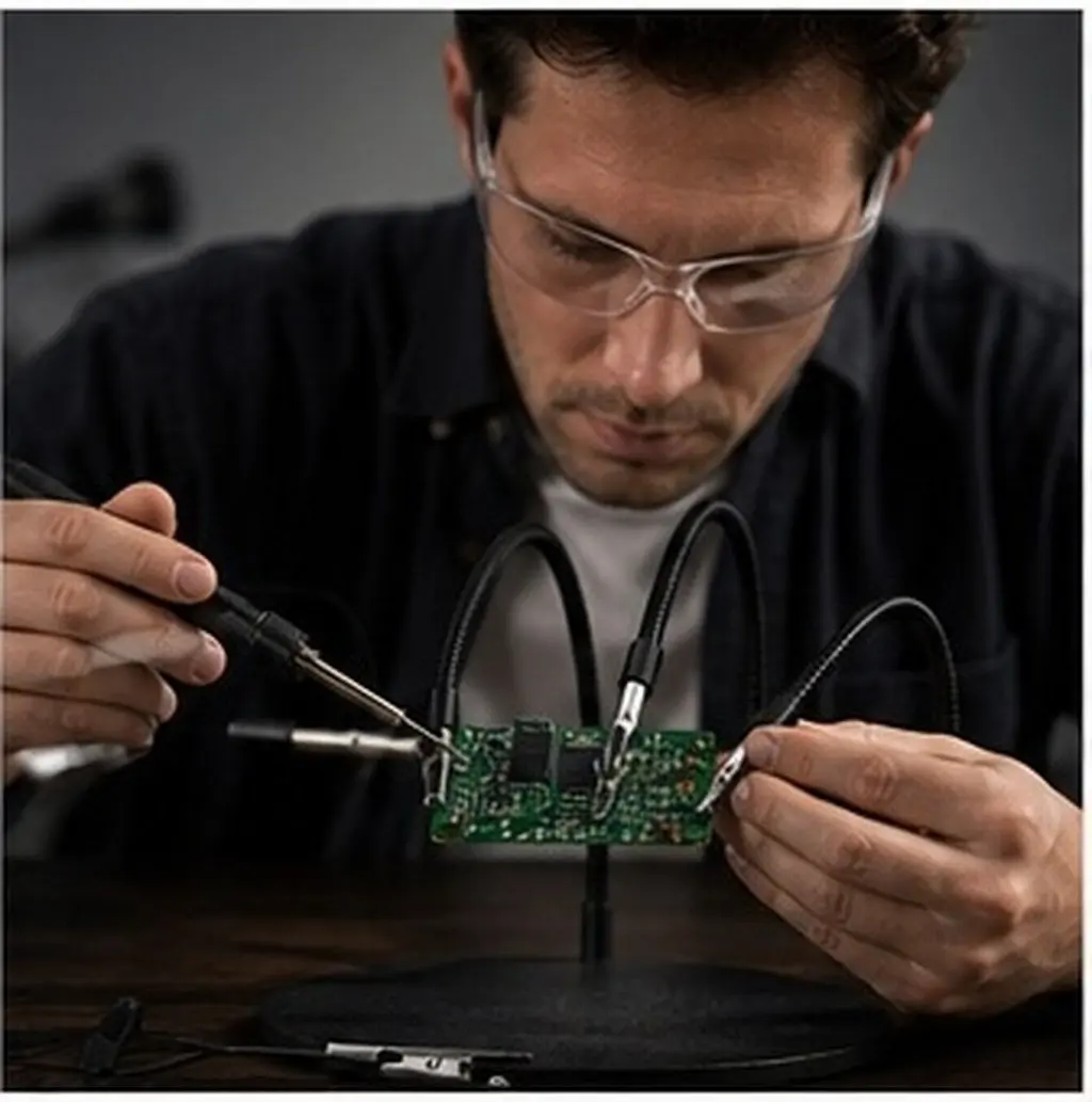 Electronics Repair Tools - 유연한 암이 달린 3개의 납땜 작업대