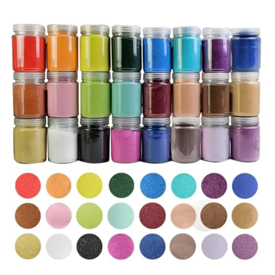 

Colo Sand Art Kits Set of 24Unity Sand Crafts DIY Drawing Painting Material Vase Fillers Wedding Ceremony Decoration 24 Bottles
