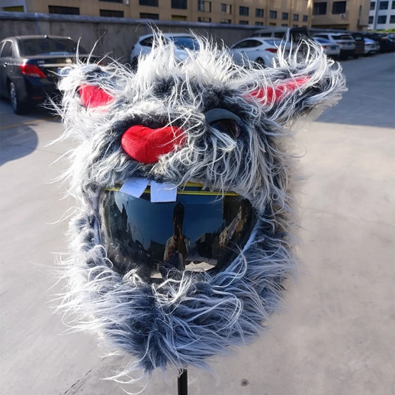 evil rabbit motorcycle helmet cover Brightens Dull Commutes Helps Be Seen With one of these evil rabbit helmet covers youll stand out and have a much higher chance of being seen by others on the road Horror Plush Rabbit Helmet Cover