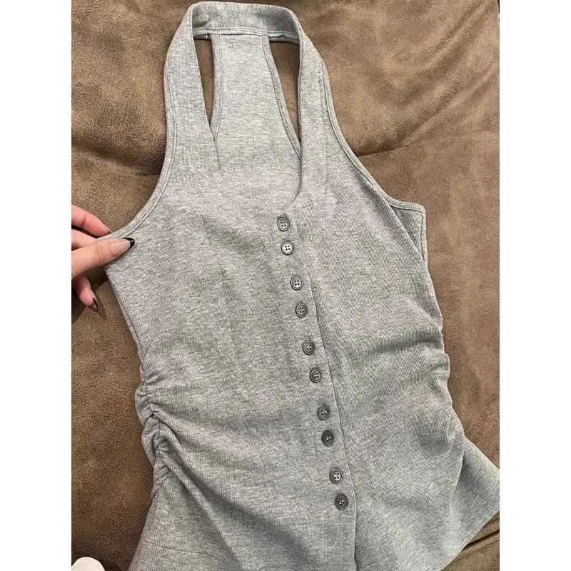 Women's Ribbed Racerback Tank Top Stretchy Fitted Multi-Color Casual Daily Gym Workout Sleeveless Shirt