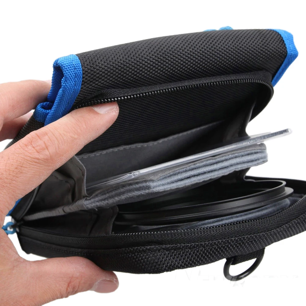 New Camera Lens Filter Case Belt Pouch for 40.5mm-105mm Round or Square Filters and Filter Holder 100*150MM Filter Bag