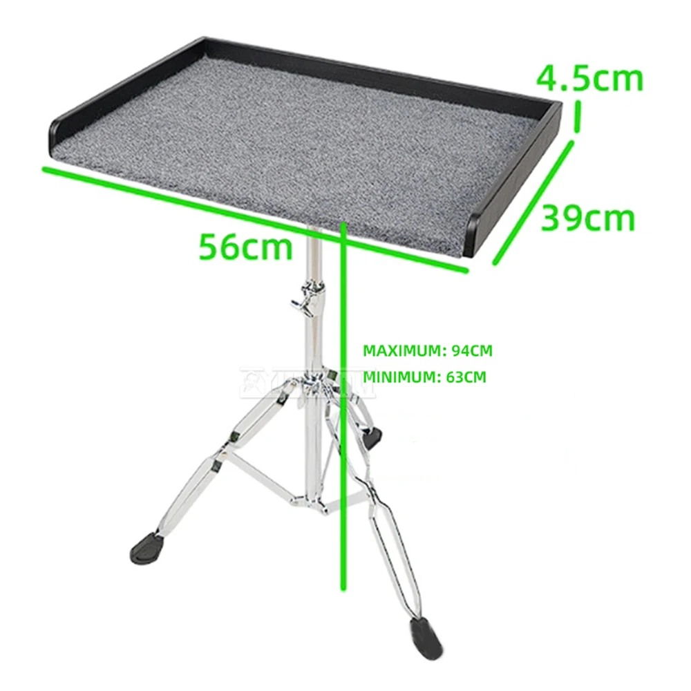 Musical instrument tray Solid wood percussion workbench Multi-functional storage table for musical instruments and tools
