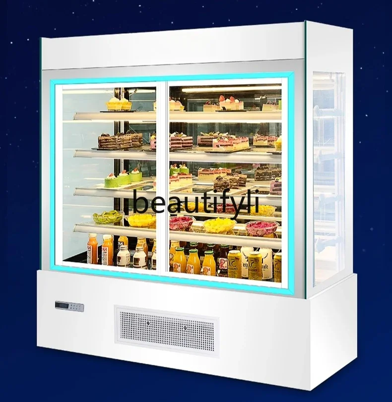 Hot sales Refrigerated Display Cabinet Vertical Right Angle Commercial Air-cooled Dessert West Point Baking Refrigerator Large C