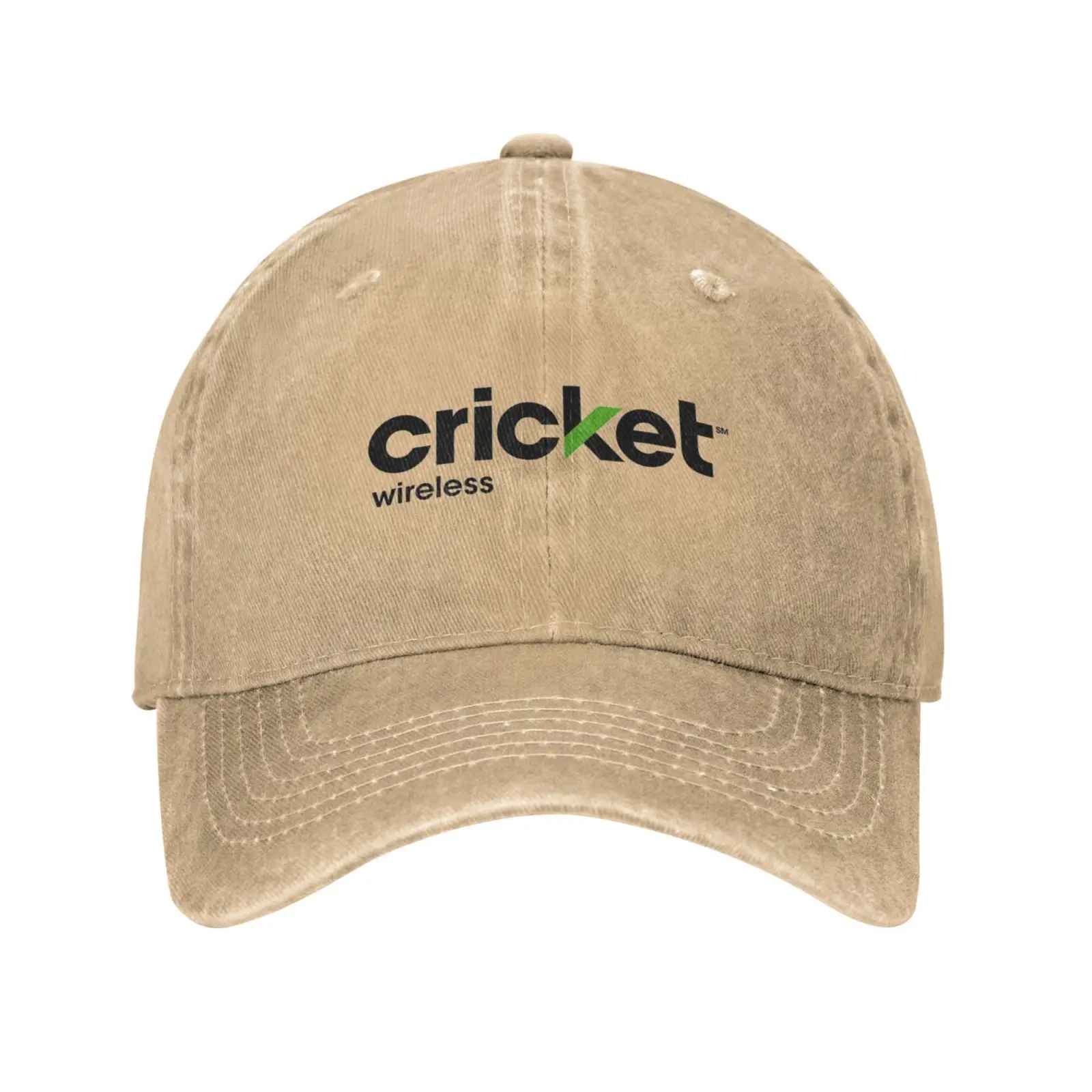 Casquette de baseball en denim avec logo Cricket Wireless, chapeau de qualité