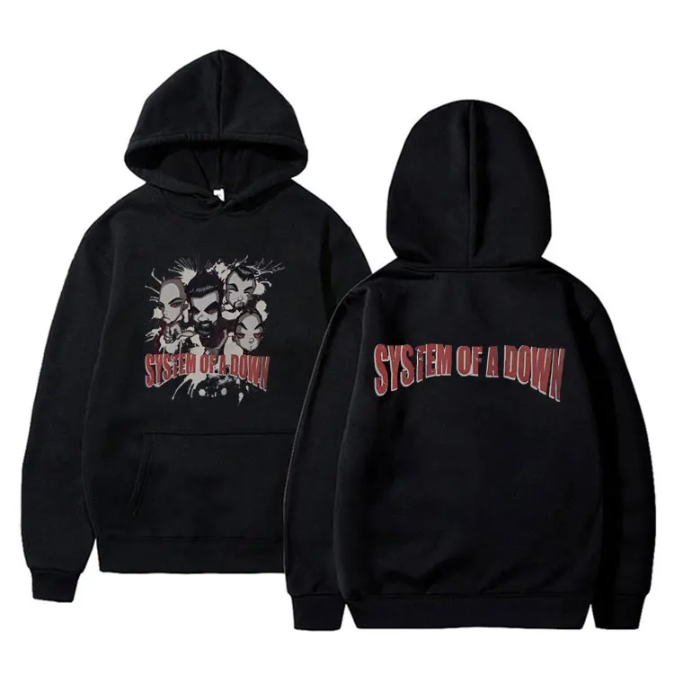 

Vintage System of A Down Band Hoodie Men Women Rock Alternative Metal Pullover Male Oversized Hoodies Men's Rare 90s Streetwear