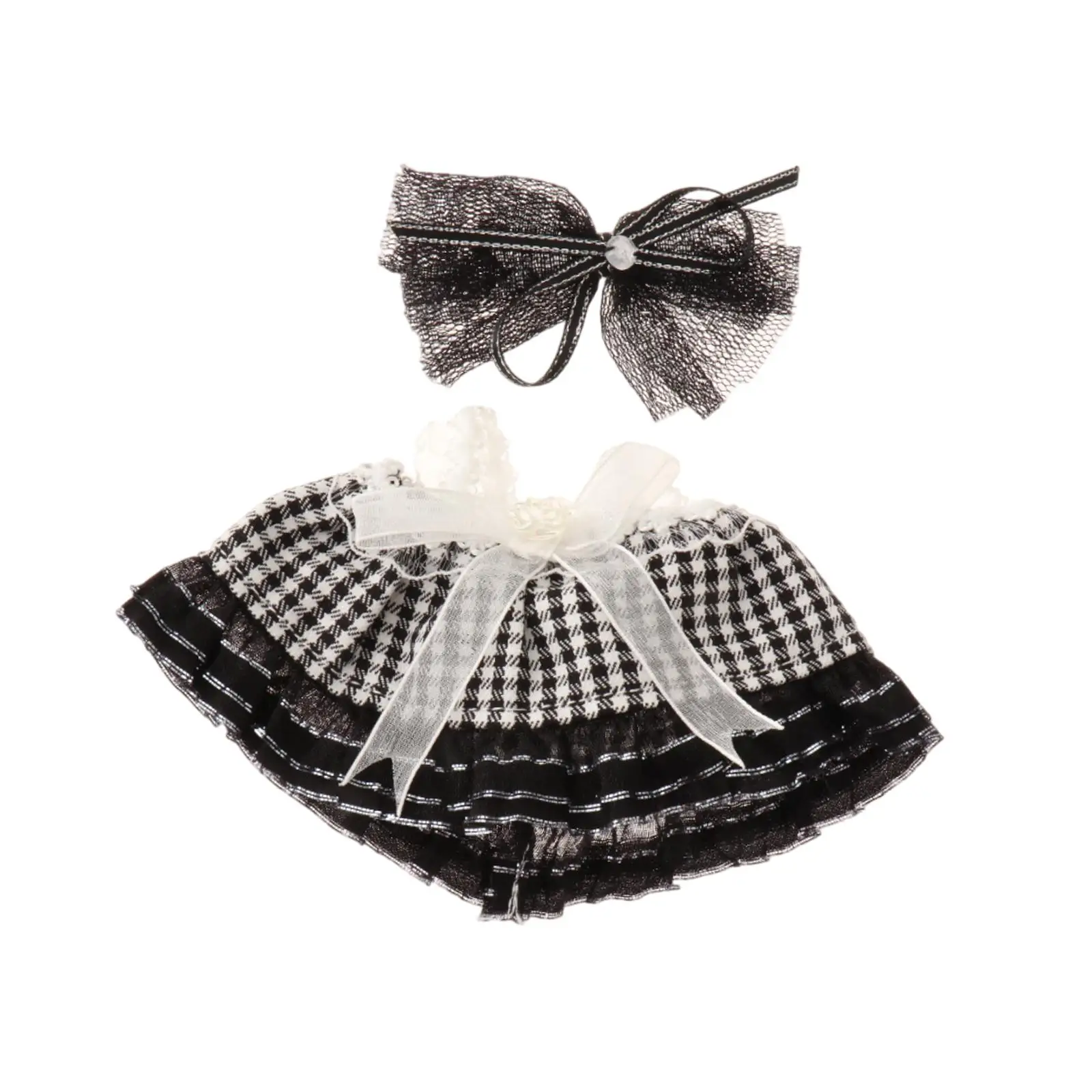 Ropa de muñeca de peluche de 17cm, lindo, vestido de muñeca, accesorios para fotos, vestido de juguete de peluche, accesorios cómodos para muñecas, ropa para muñecas