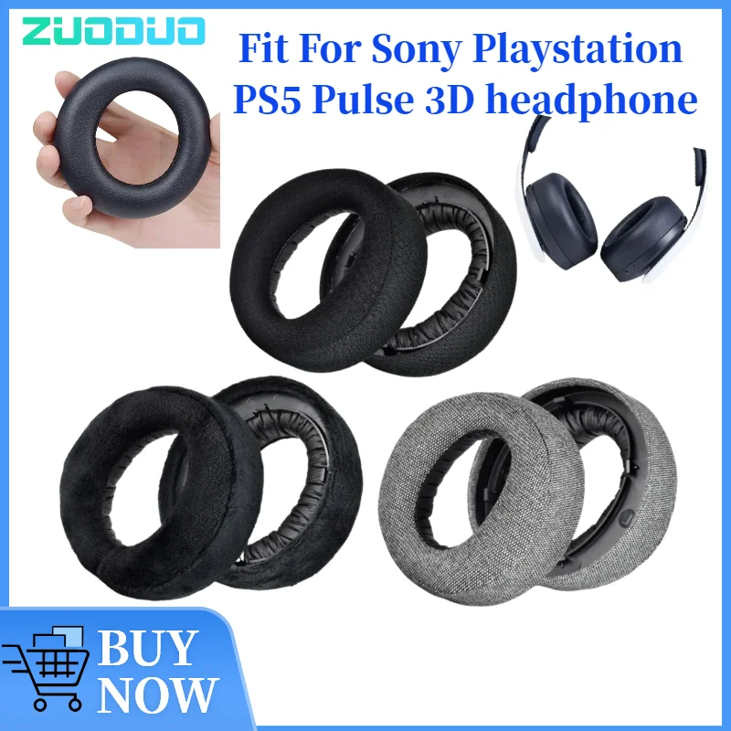 

ZUODUO For Sony Playstation PS5 Pulse 3D Original earmuffs with buckle Headphones Memory Foam Ear Cushions High Quality