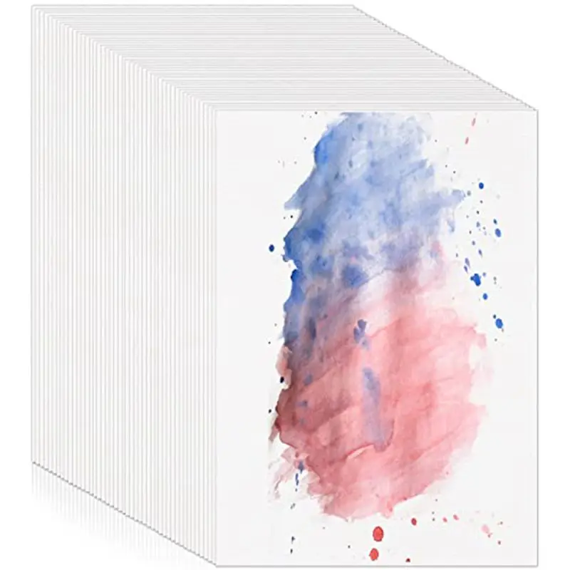 A77I 120 Sheets Watercolor Paper Bulk, 300GSM White Water Color Paper for Kids Child Adults Artists Drawing(5 X 7 Inch)