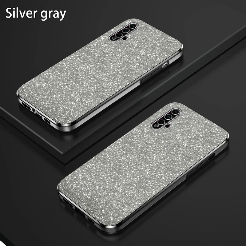 For Huawei nova 5T Case Huawei nova 5T Phone Case YAL-L21 YAL-L61 L71 Luxury Gradient Glitter Plating Silicone Back Cover Funda