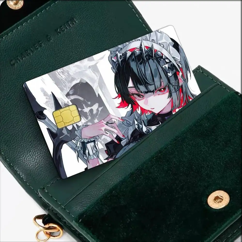 ZZZ Game Character Ellen Joe Waterproof Film Skin Cover Credit Card Stickers Debit Front Bank Bus Pass