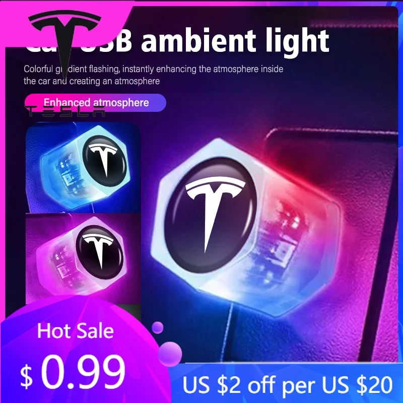 

Светодиодная наклейка на автомобиль с USB-подсветкой для Tesla Model 3 Y S X Roadster Bonina Coil
