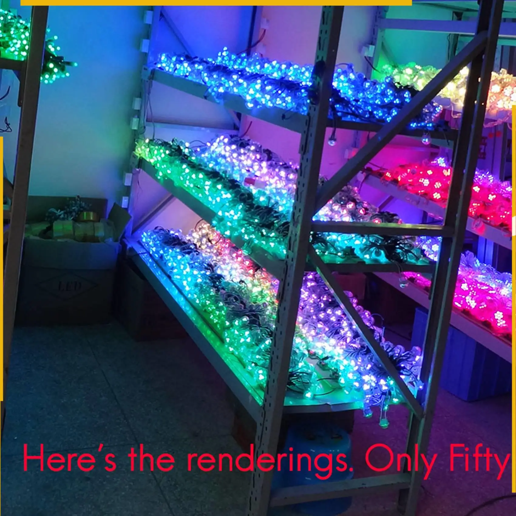 

A76K 300Pcs WS2811 LED Pixel Light String Advertising Pouring Waterproof Full Color Perforated Light 12Mm DC 5V