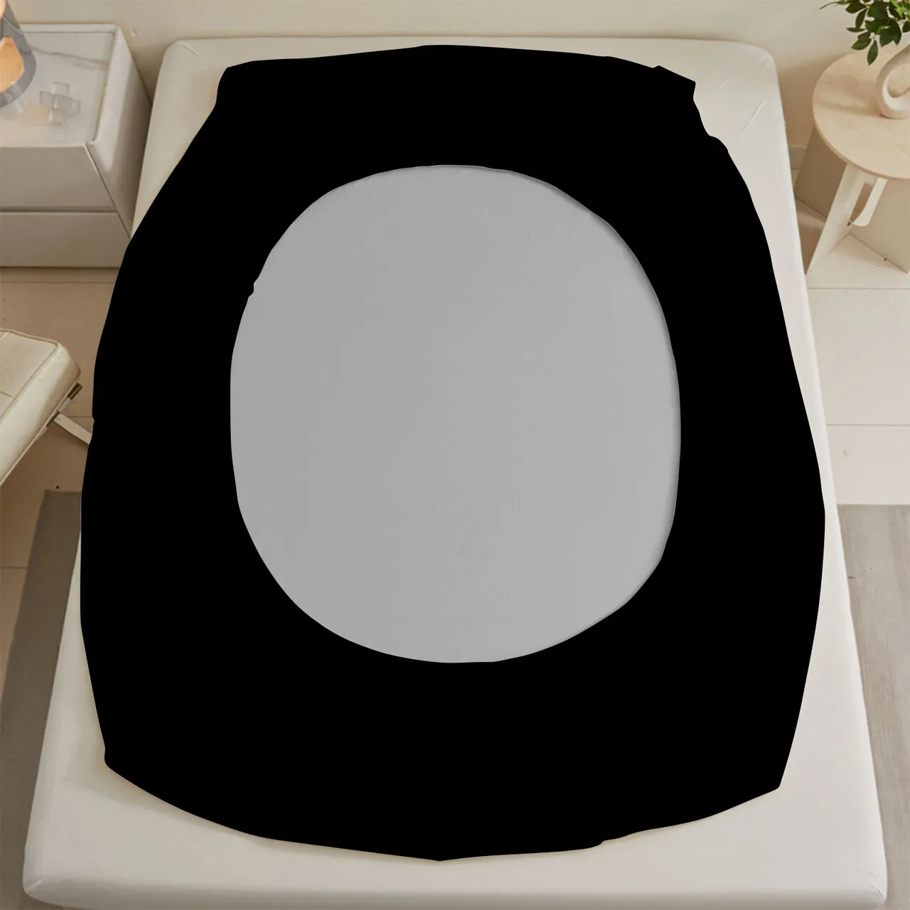 

3D цифровая печать, чистый черный комплект простыней без наволочек, стираный хлопковый материал, удобный и подходит для мальчика