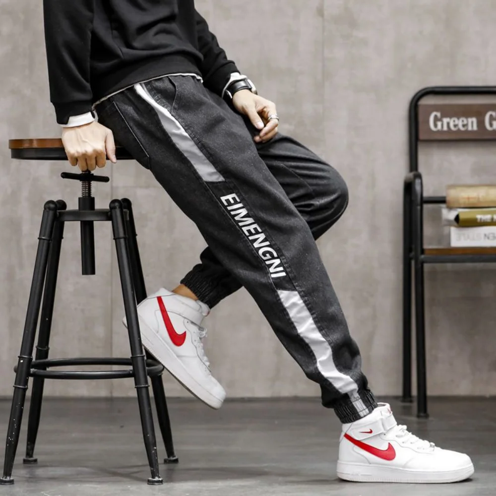 Autumn New Korean Loose Wide Leg Straight Leg Trousers Student Fashion Casual Long Pants Men's Jeans pantalones hombre y2k jeans