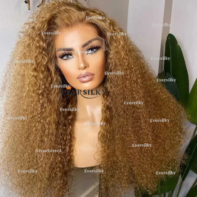 

Honey Blonde 360 HD Lace Frontal Wig kinky Curly Ombre Human Hair Strawberry Blonde Afro Kinky Curly Glueless Remy Hair Wigs