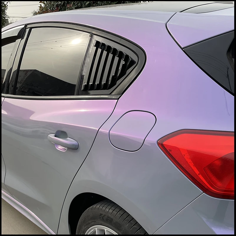 Car Styling For Ford Focus 2019-2023 Hatchback Rear Window Blind Shades Louver Frame Molding Cover Sticker Trim Auto Accessories