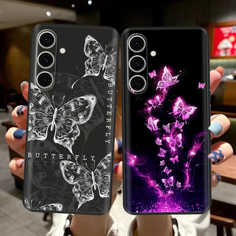 

For Samsung Galaxy S24 FE Case SM-S721B Cute Cartoon Painted Back Cover Soft Silicone Phone Case For Samsung S24 FE S24FE Shell