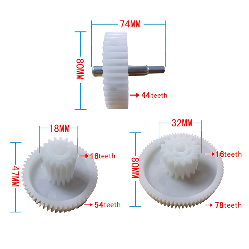 3pcs/set Meat Grinder Plastic Gears Compatible With Spare Parts for Meat Grinders