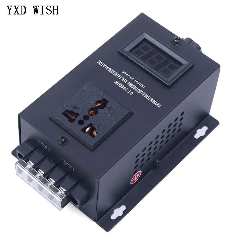 

AC 220V 10000W SCR Electronic Voltage Regulator Adjustable Thyristor Speed Controller Dimming Dimmer Temperature Thermostat