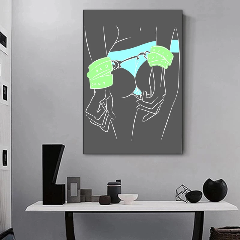 Erotica Fetish Shibari Bondage Pop Art  Posters and Prints Modern Art Canvas Painting Wall Art Pictures Home Bar Room Decoration