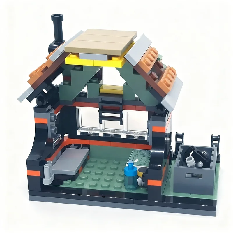 205 elementów MOC Dom Strażnika Parku Model Miejski Klocki Konstrukcyjne Architektura Składanie DIY Kreatywny Pomysł na Prezent Świąteczny Zabawka Edukacyjna