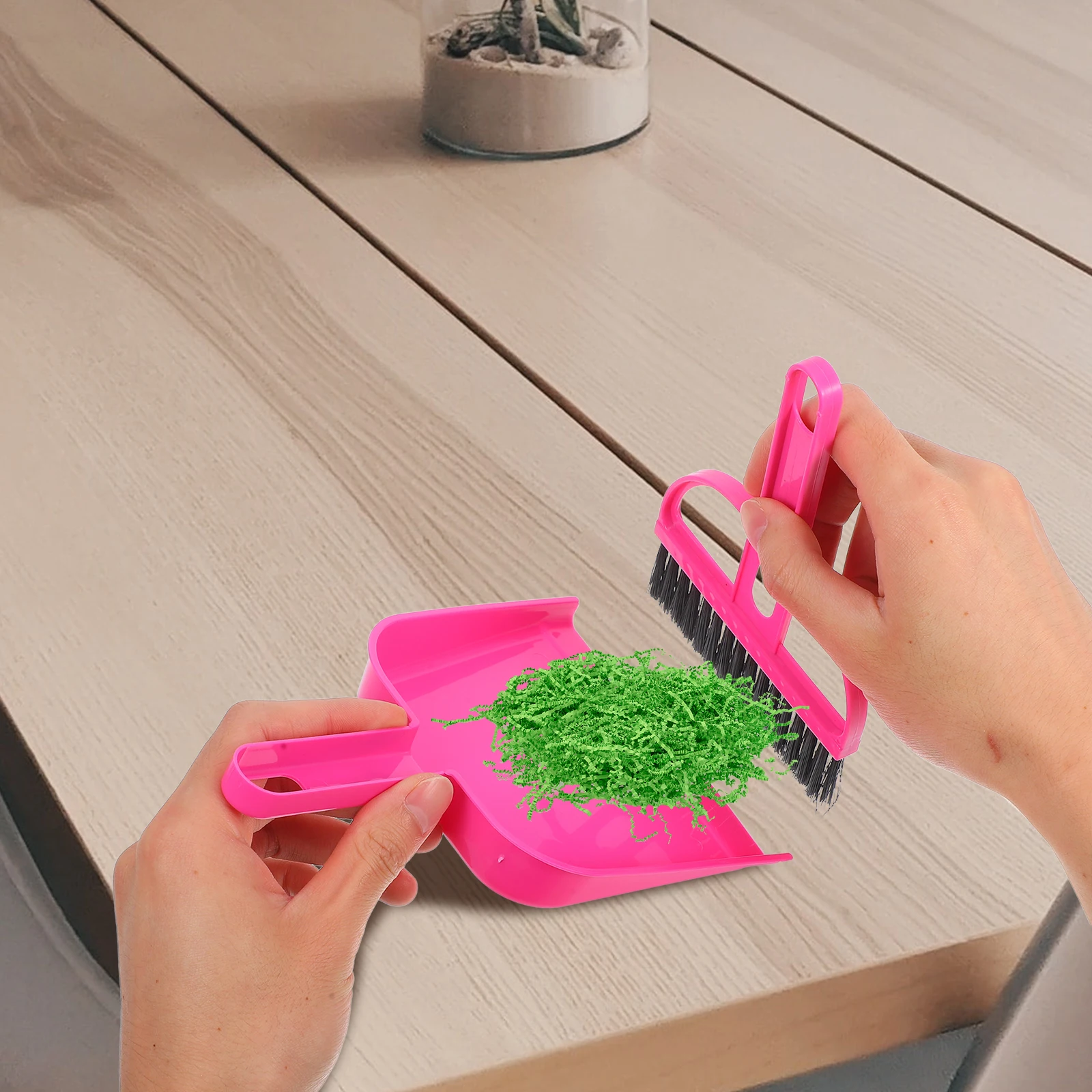 

Mini Broom Set Soft Dustpan Brush Small Cleaning Tools Hand Pan Whisk Toy Compact Portable Bed Car Sweeping Household