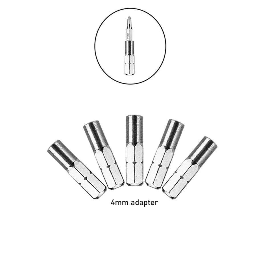 4mm Adapter 5~9-teiliges Präzisions-Bit-Set mit Schlitz- und Kreuzschlitz-Spitzen aus CR-V Stahl für Schraubendreher, Reparatur von Mobiltelefonen, Kameras und Computern, Bits PH000-1 SL1-3 – Detail 4