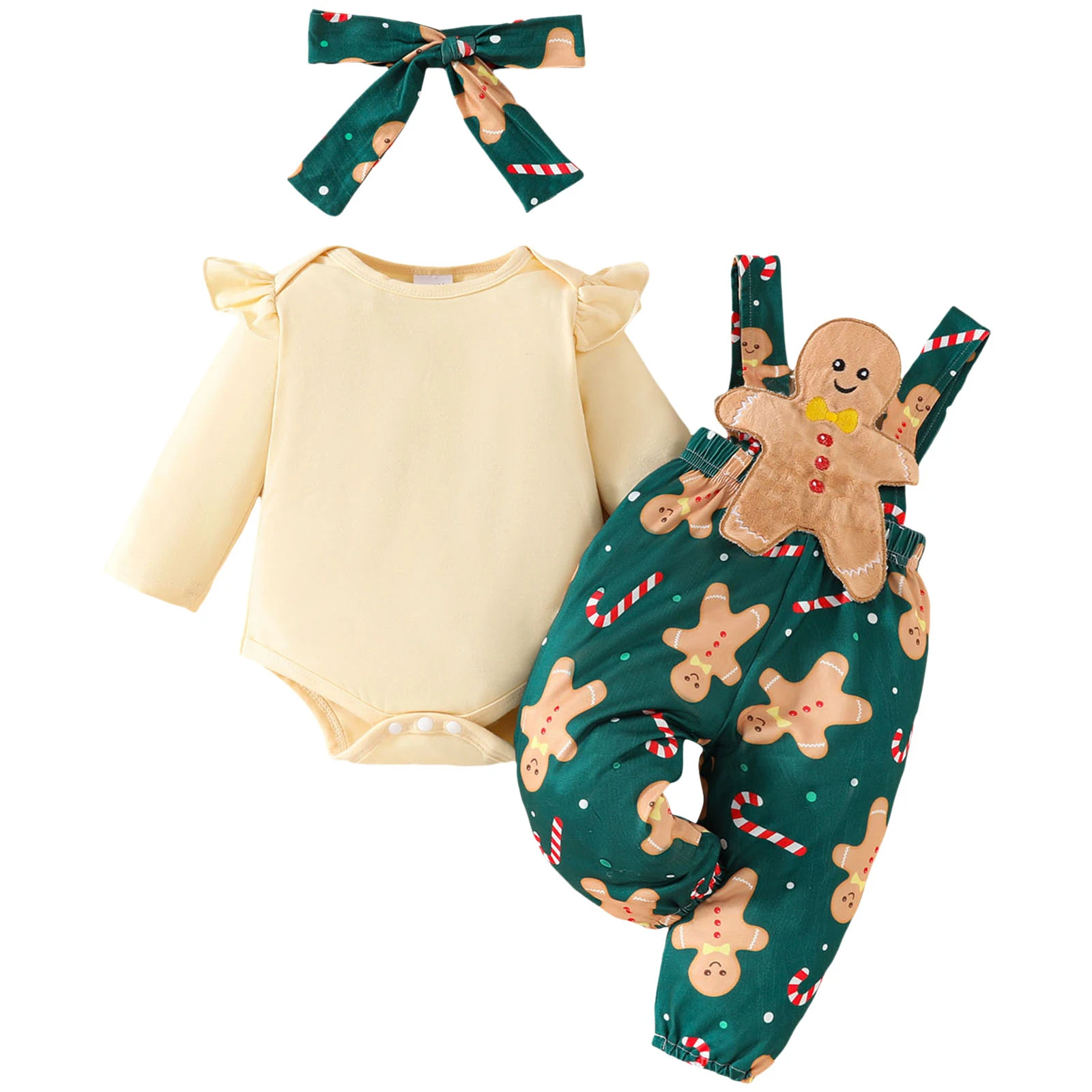 

Winter Clothes Teen Baby Girl Christmas Outfit Newborn Romper Pants Set Fall Winter Infant Clothes First Christmas Girl Set