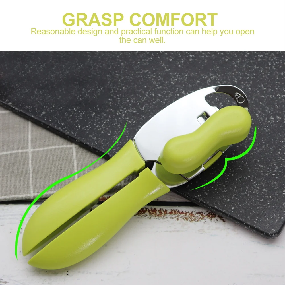 

1Pcs Exquisite Can Opener Portable Stainless Steel Manual Kitchen Utensil for Cans Jars Multi-Functional Bottle Lid