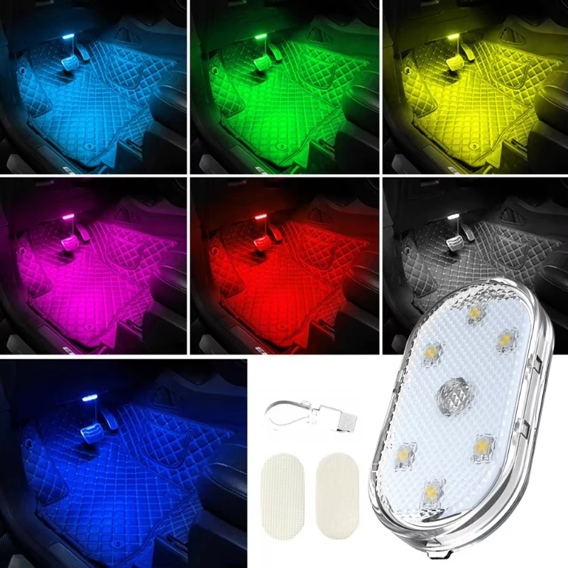 1/3/5pcsTouch Sensor USB LED Interior light LED Lamp Car Ceiling Lamp Reading Light Car Decorations Roof Interior Lighting