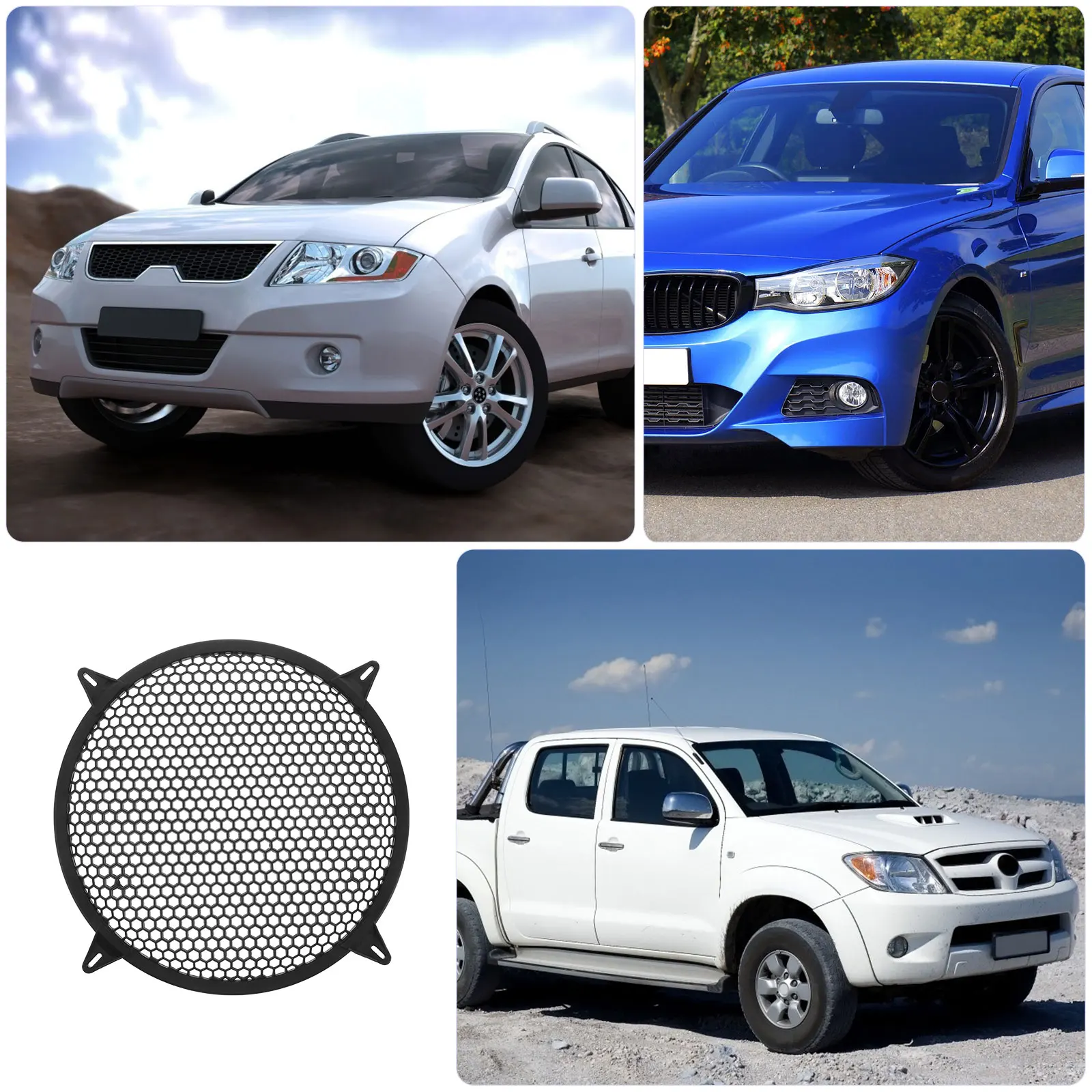 Car Audio Speaker Cover Mesh Grille For Subwoofer System Plastic Protector Grill Accessory Waterproof Dustproof