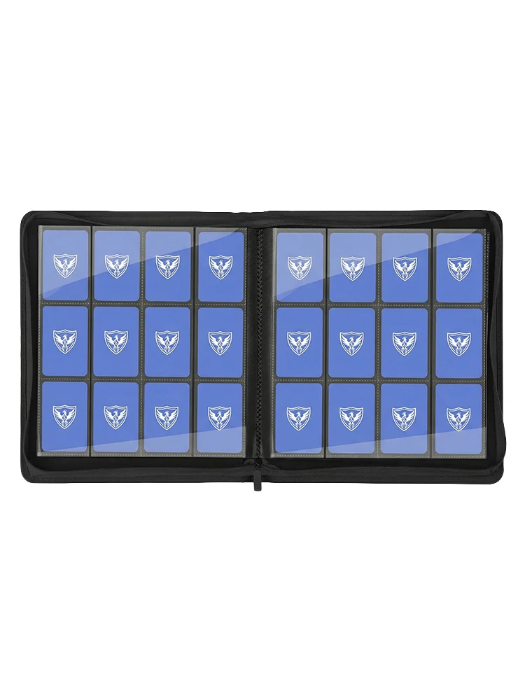 12-vakjes trading card binder, verzamelkaarthouder voor 480 kaarten, premium kaartenmap met ritssluiting geschikt voor TCG-kaarten/spelkaarten/sportkaarten/Yu-Gi-Oh!, Magic: the Gathering en trading - afbeelding 2