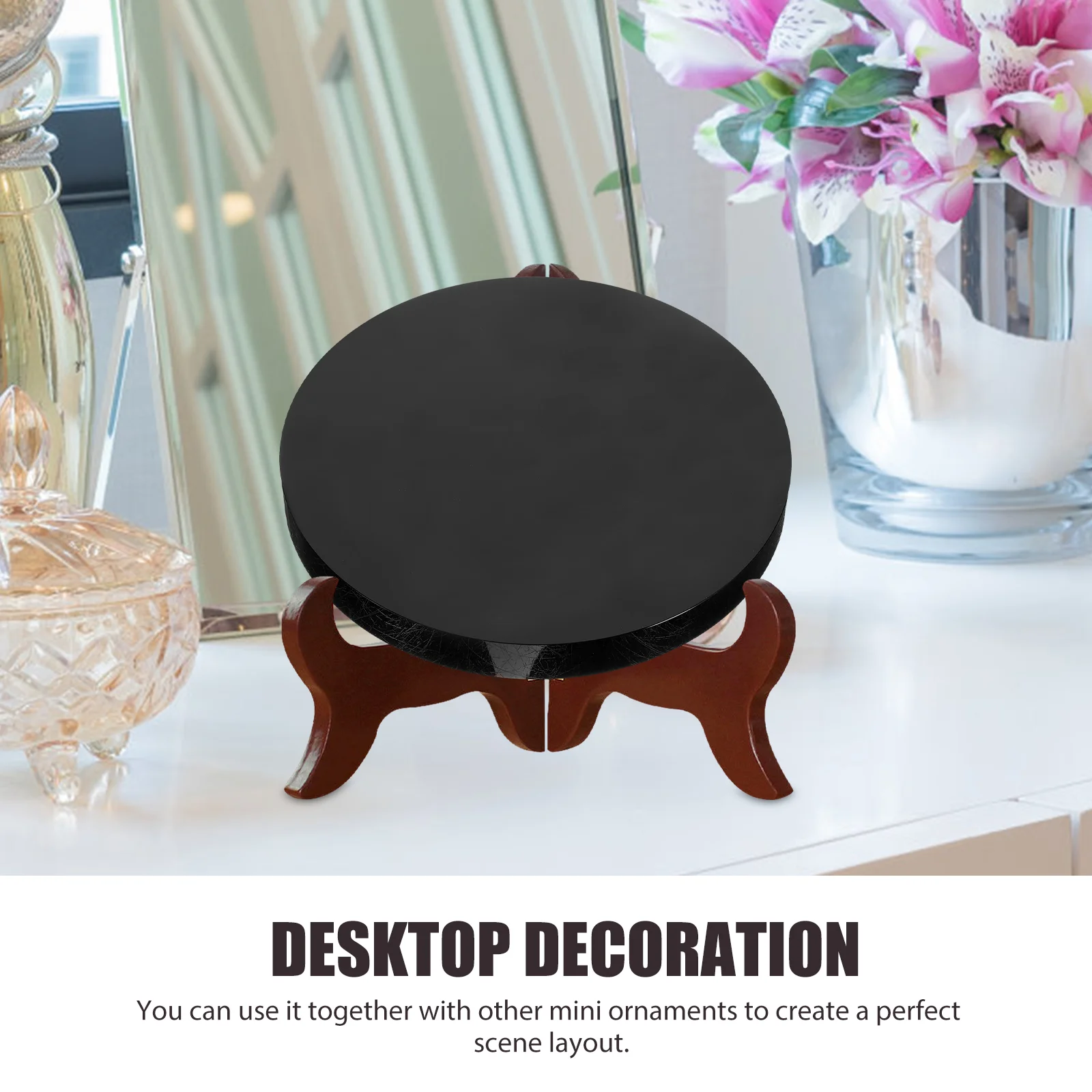 Obsidian Meditation Decoration Goth Coffee Table Centerpieces for Dining Room Divination Board